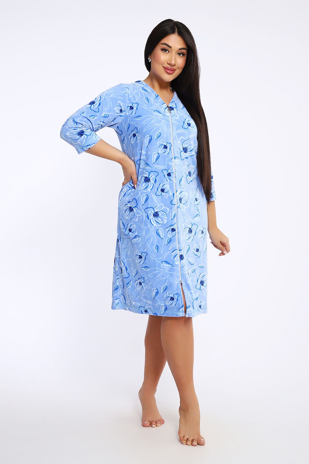 Халат 052 - голубой