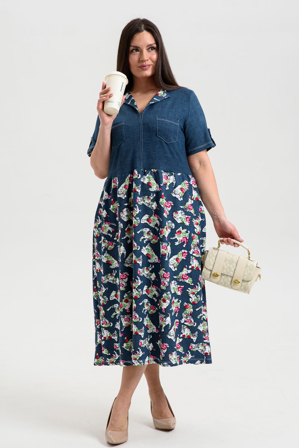 Платье женское 8491 - собаки