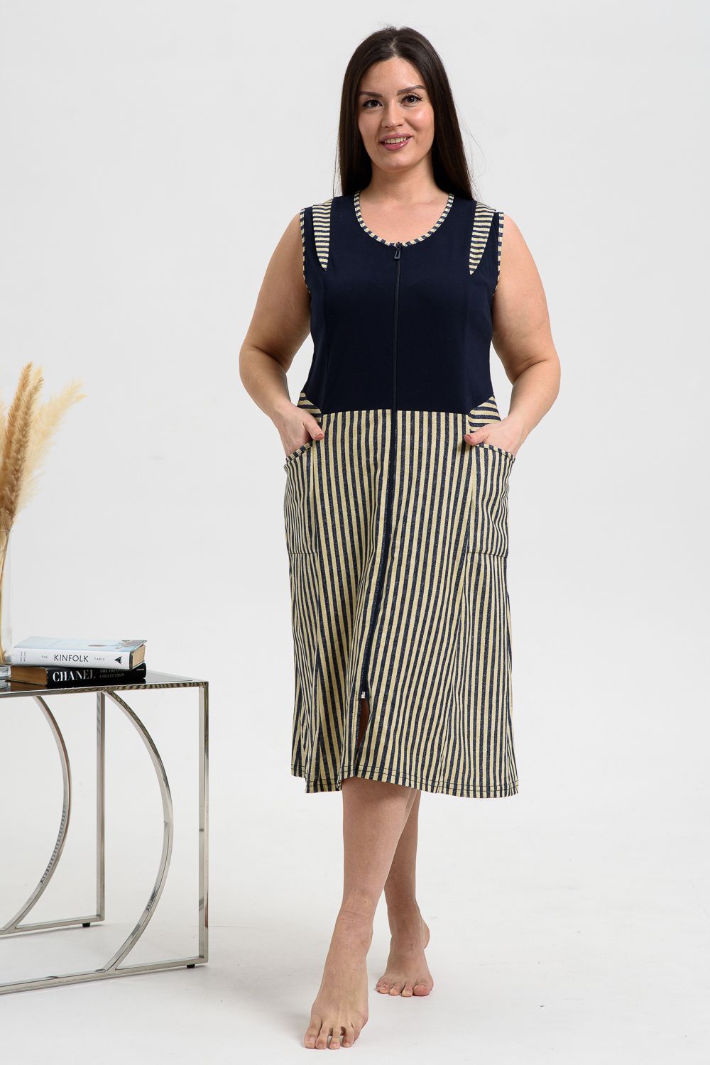 Халат женский 8475 - полоса