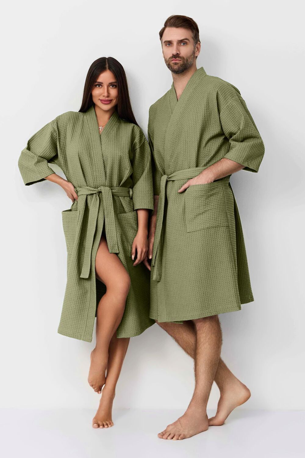 Халат Кимоно ВК-242 мужской - хаки