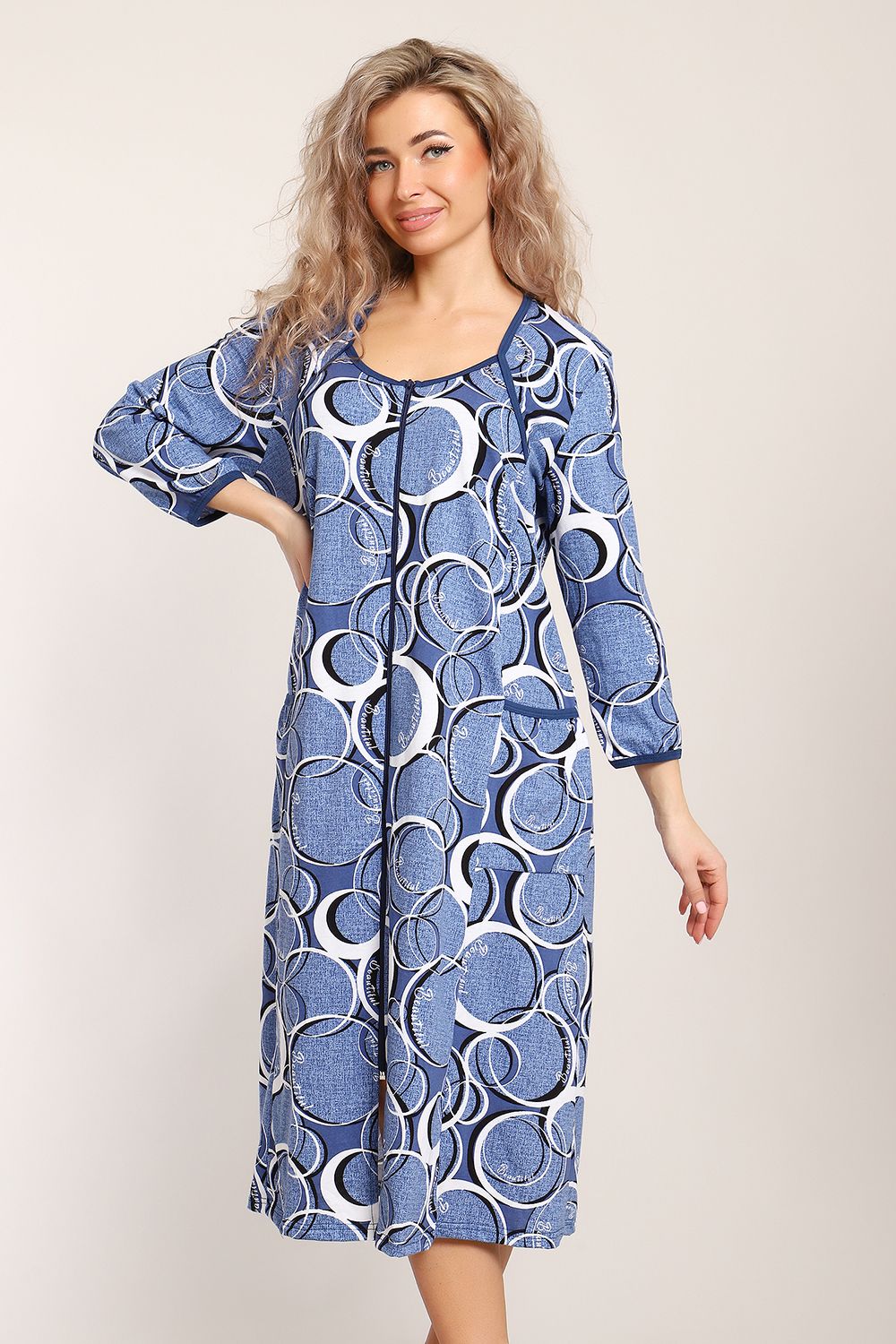 Халат 51162 - синий