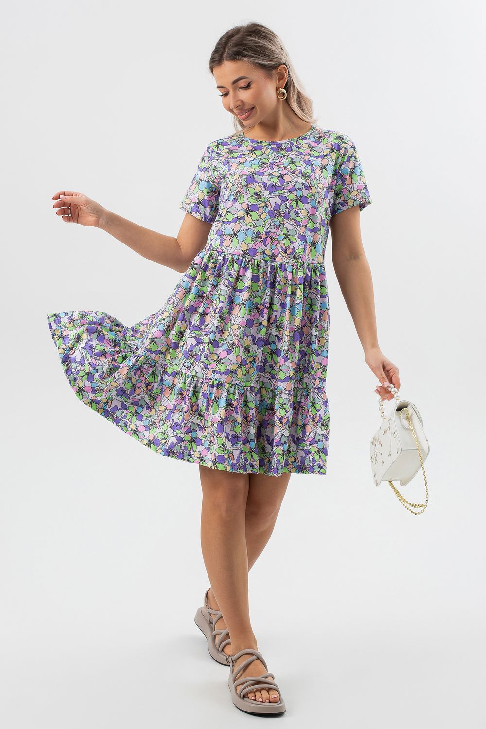 Платье женское П174 - сиреневый