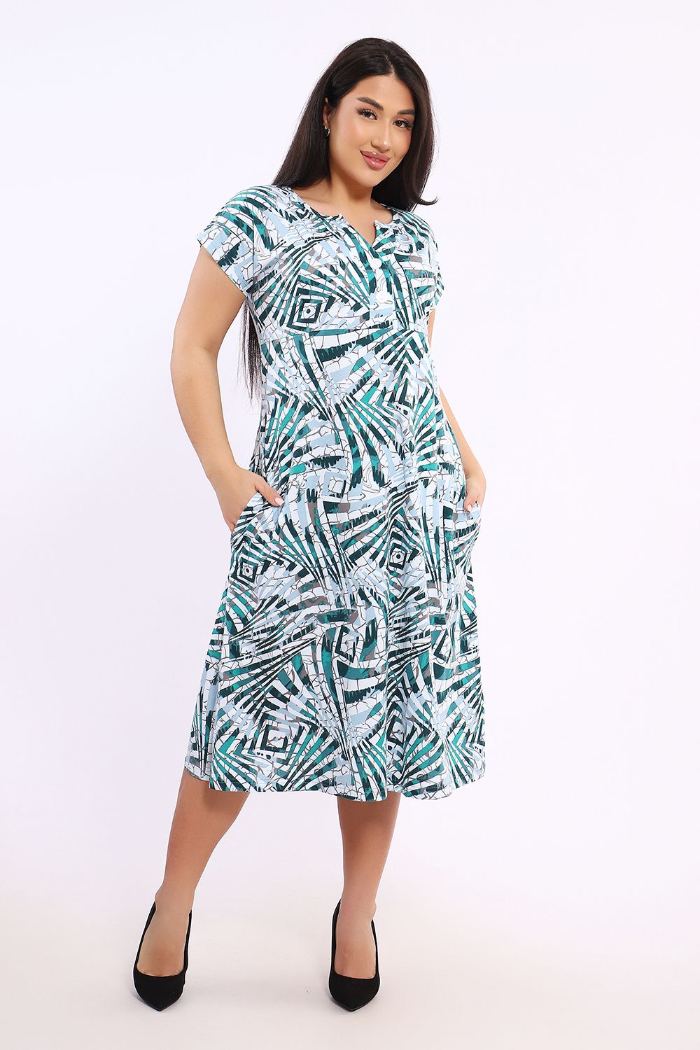 Платье 051 Бренд Rozhkova KV - зеленый