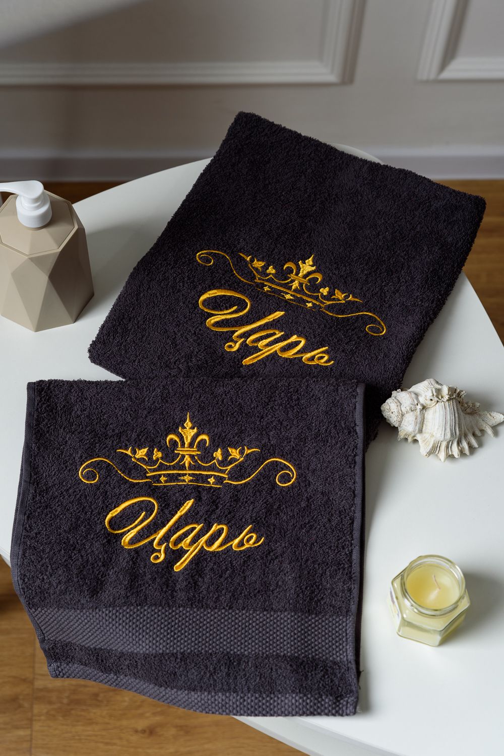 14419/8 Царь полотенце махровое плотность 400гр - графит