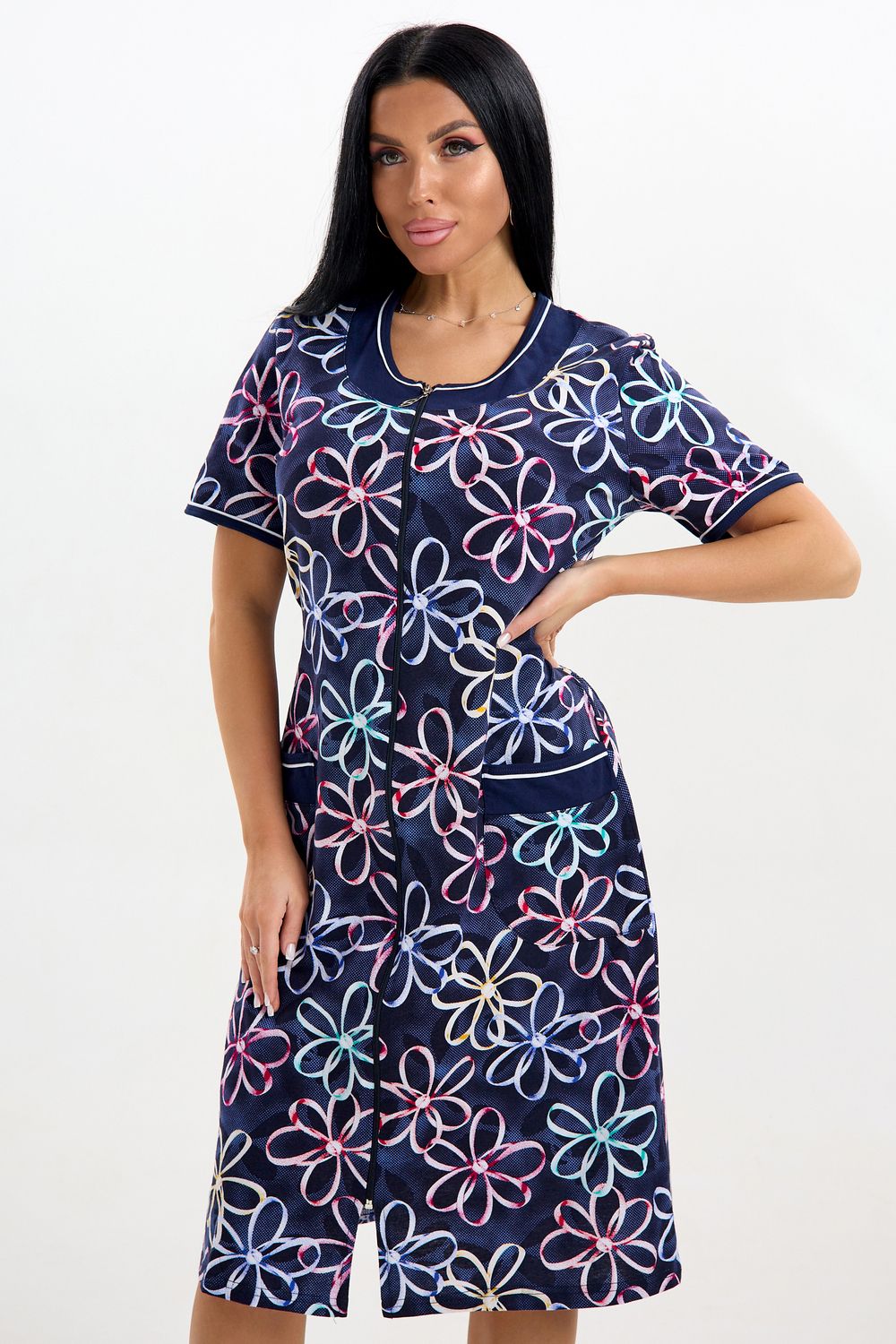 Халат женский 46663 - цветы