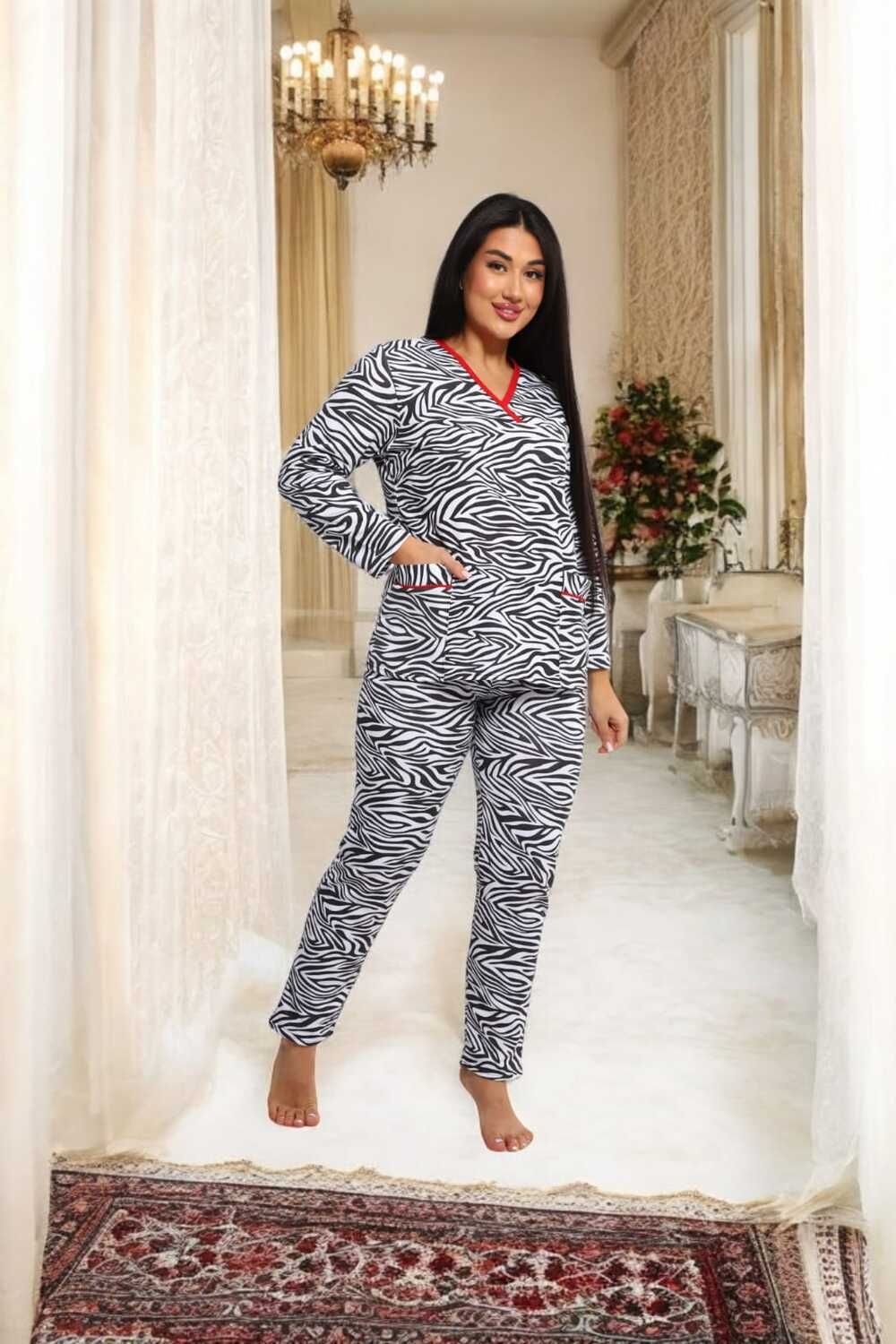 женский костюм 39053 - зебра