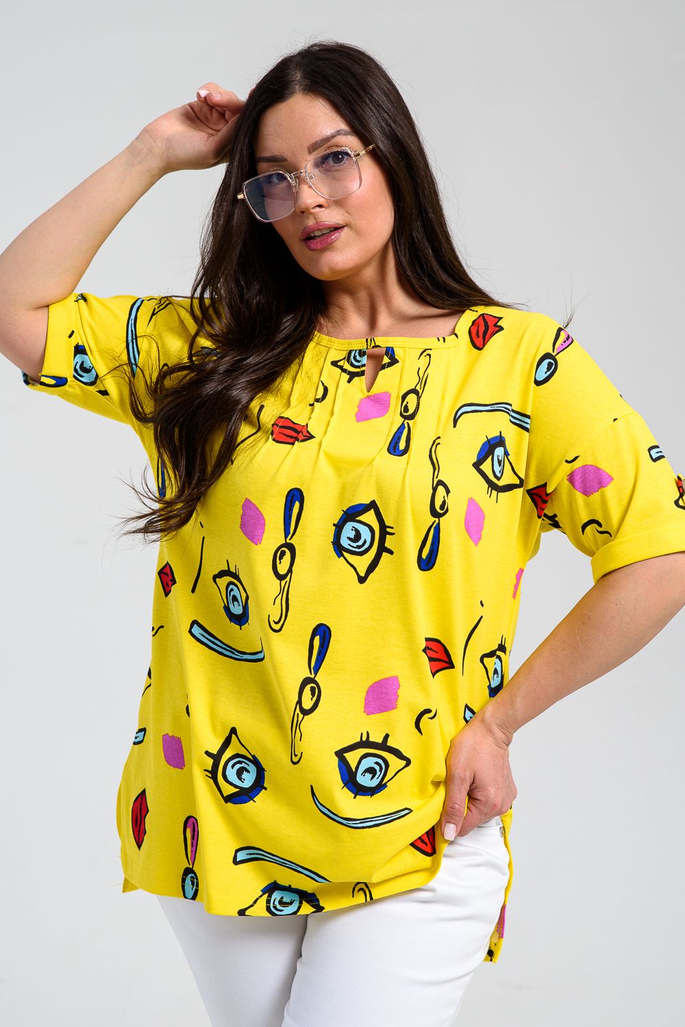 Туника 8243 - глаза на желтом