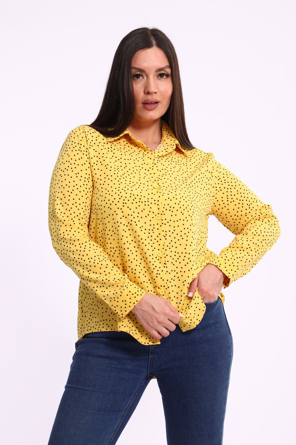 Женская рубашка 31926 - желтый