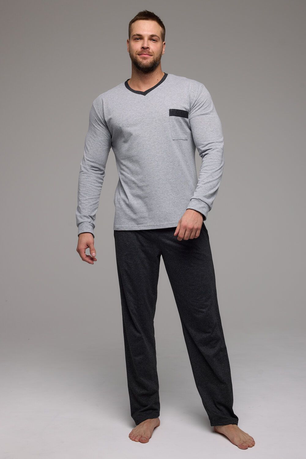 Костюм мужской (дл.рукав) Ральф - серый