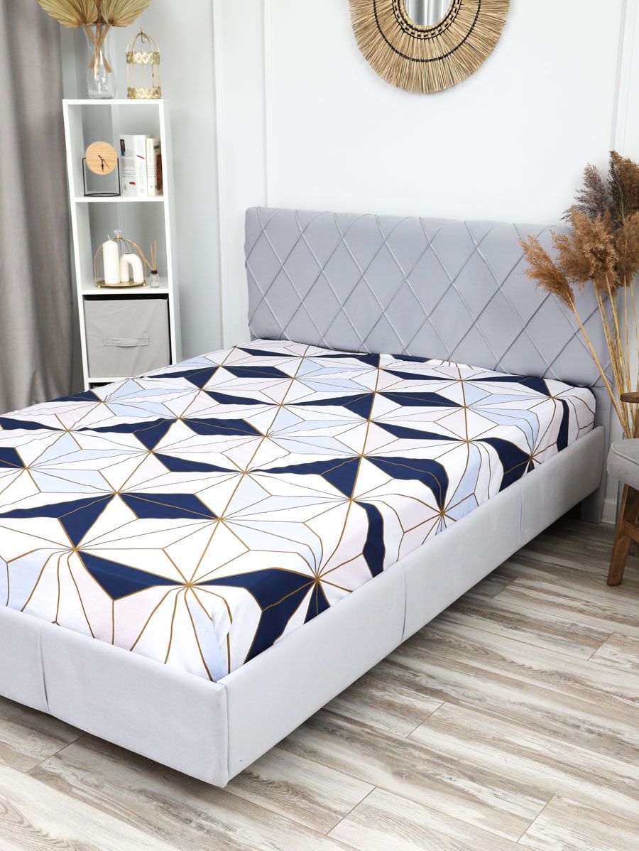 Простыня поплин Галактика - белый