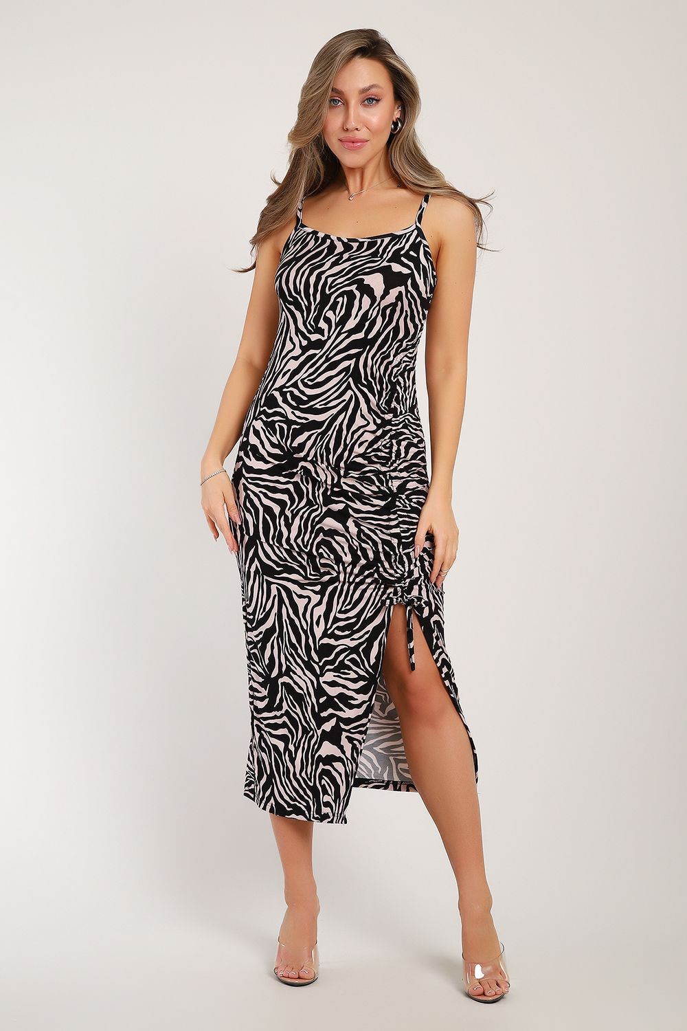 Платье 21075 - бежевый