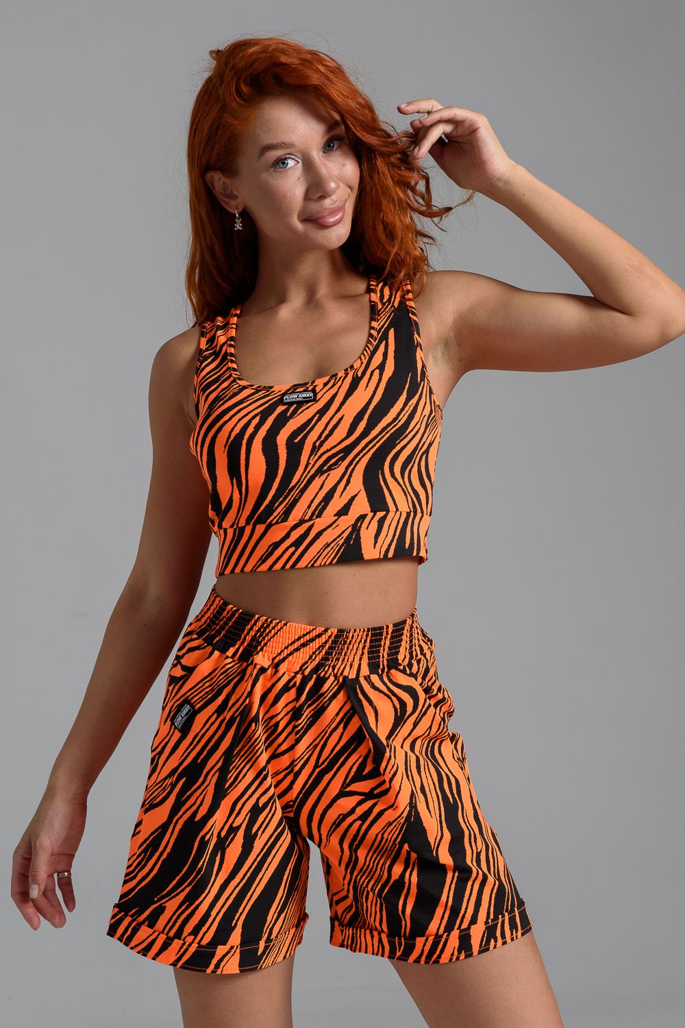 8484 Костюм женский - оранжевый неон