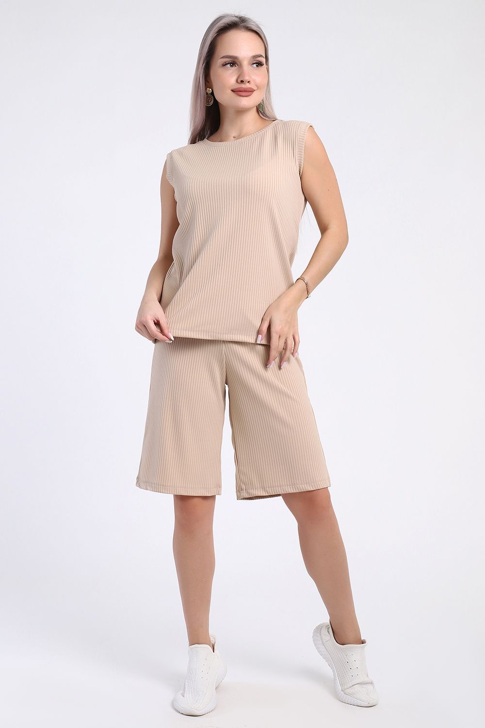 Костюм (майка+шорты) - Stylus - 744 - бежевый