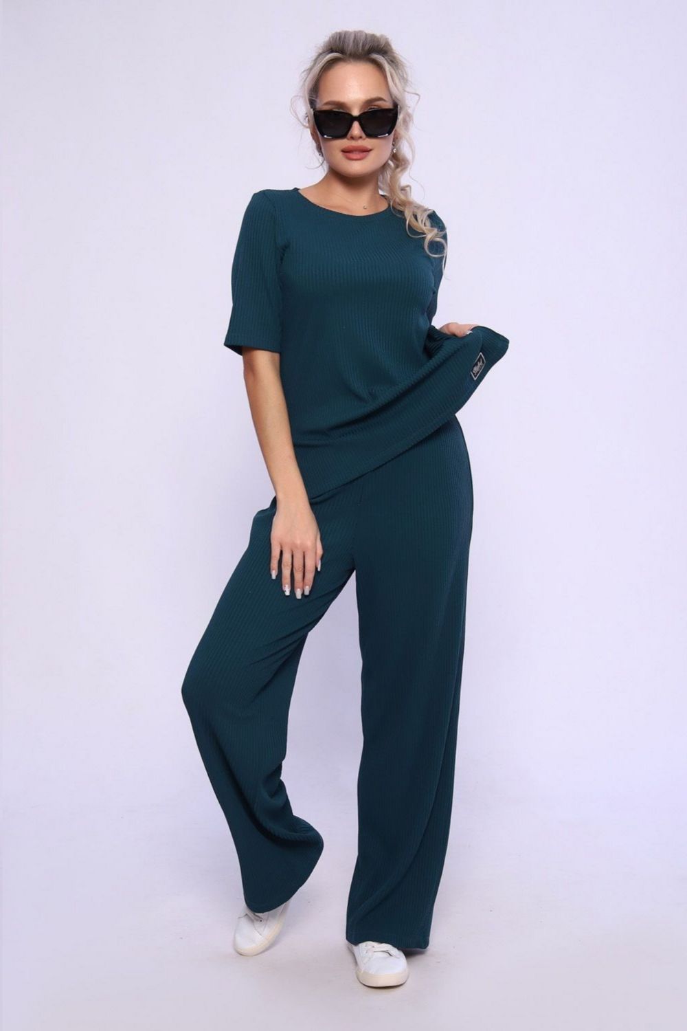 Костюм (футболка+брюки) - Stylus - 743 - изумрудный