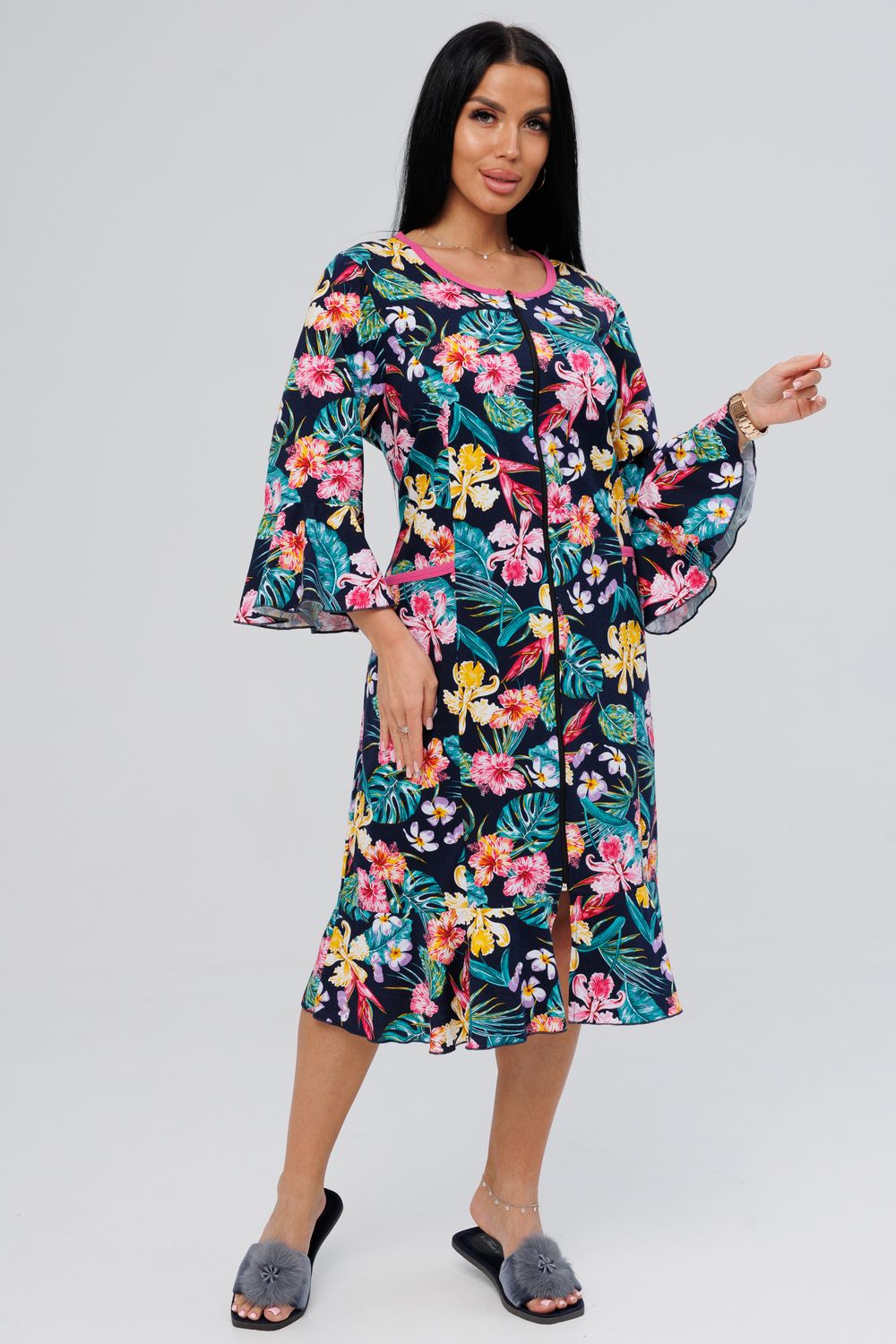 Халат женский №134 - синий