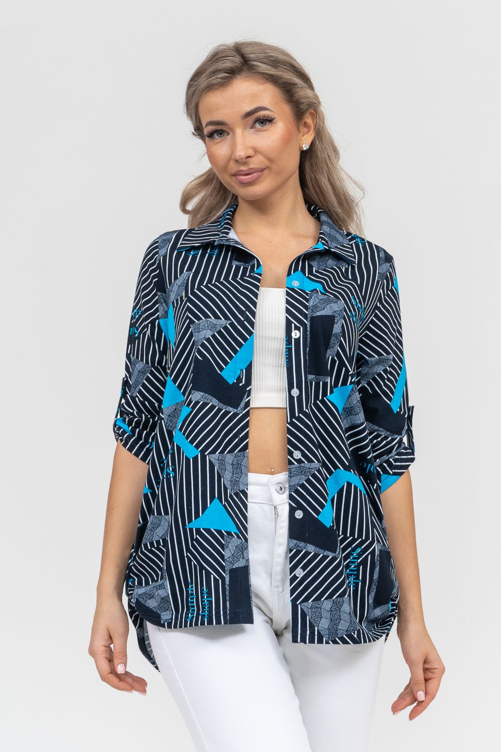 Рубашка 36903 - зеленый