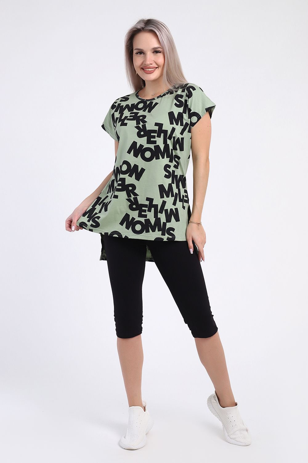 Костюм с бриджами - Буква - 796 - оливковый