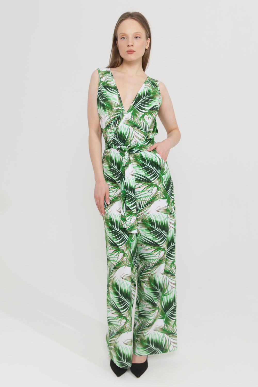 Комбинезон 18083 - белый/зеленый