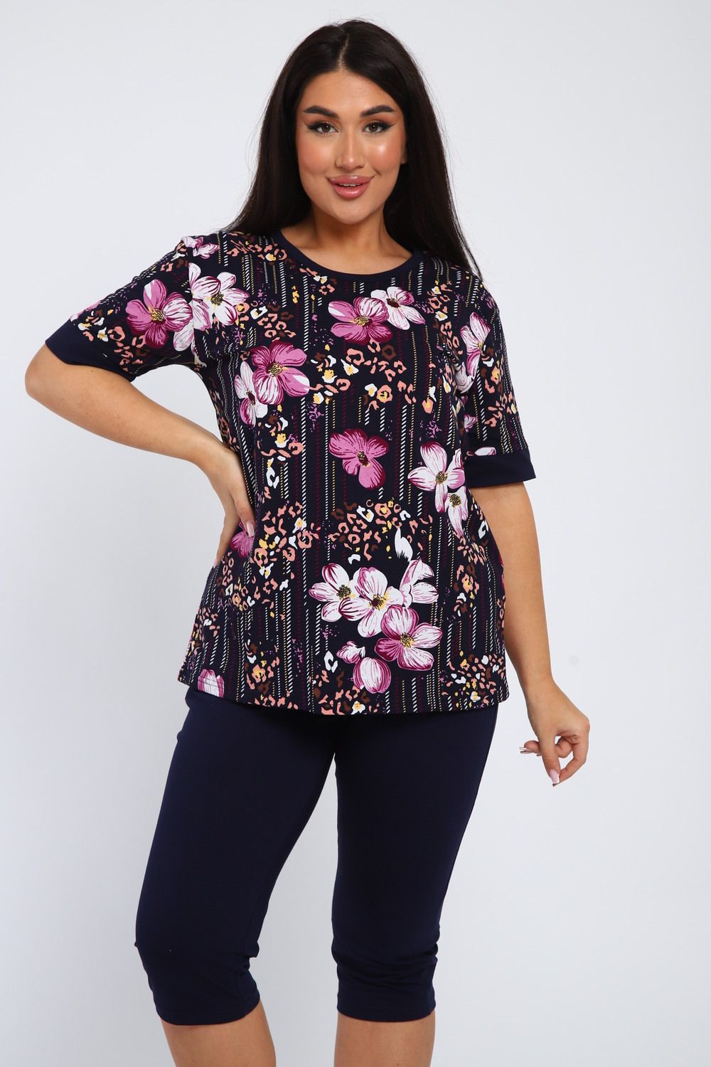 Костюм женский КБЖЖ0050А - синий, фиолетовый