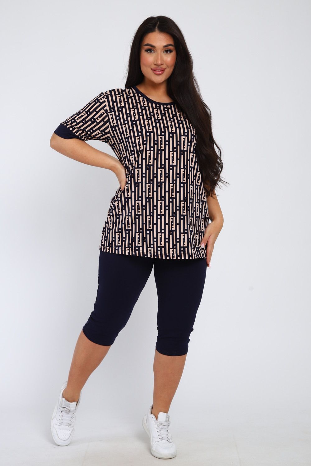 Костюм женский КБЖЖ0050А - синий капучино