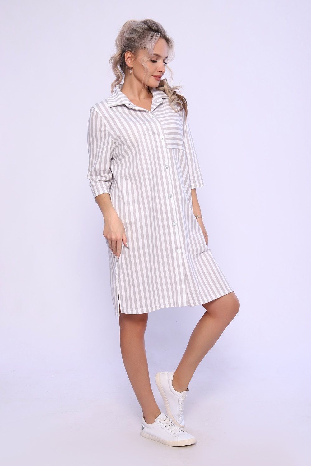 Туника на пуговицах - Medical Designe - 464 - серый