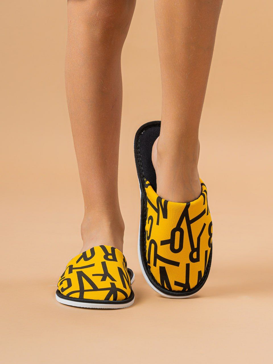 Тапочки домашние С-6ДМ(мл)-МР/ - черный-желтый