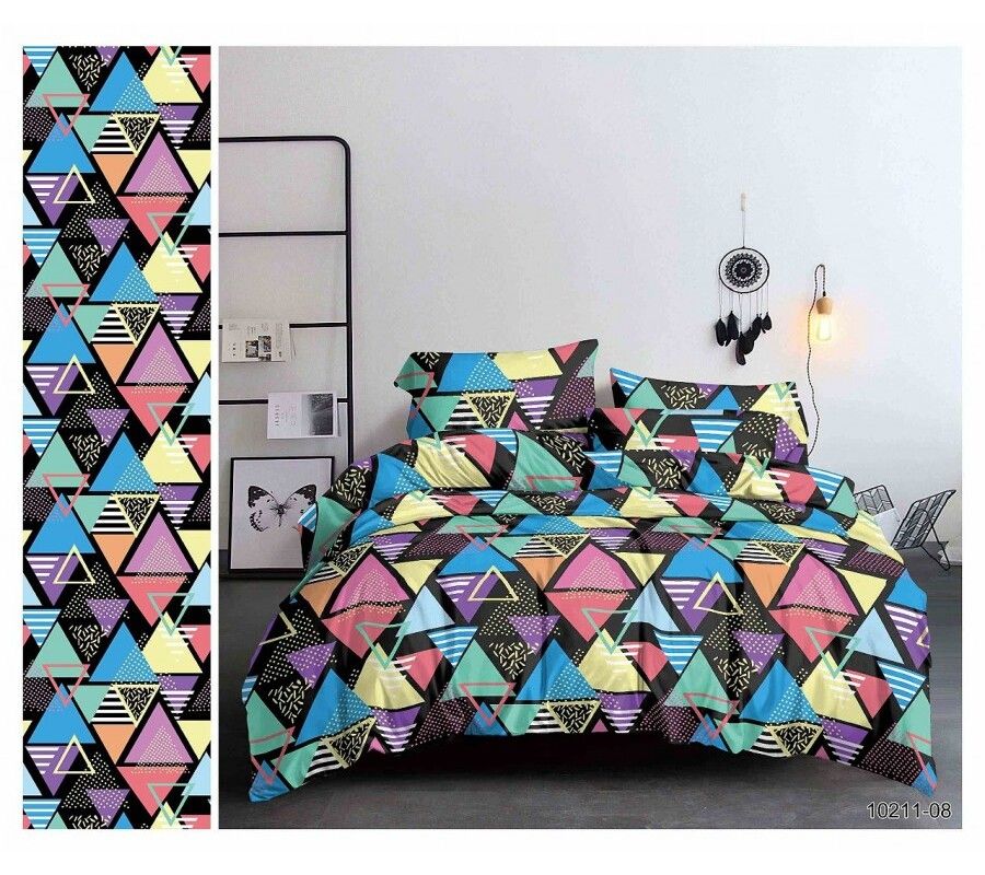 Постельное белье Треугольники полисатин ,наволочки 50х70 и 70х70см