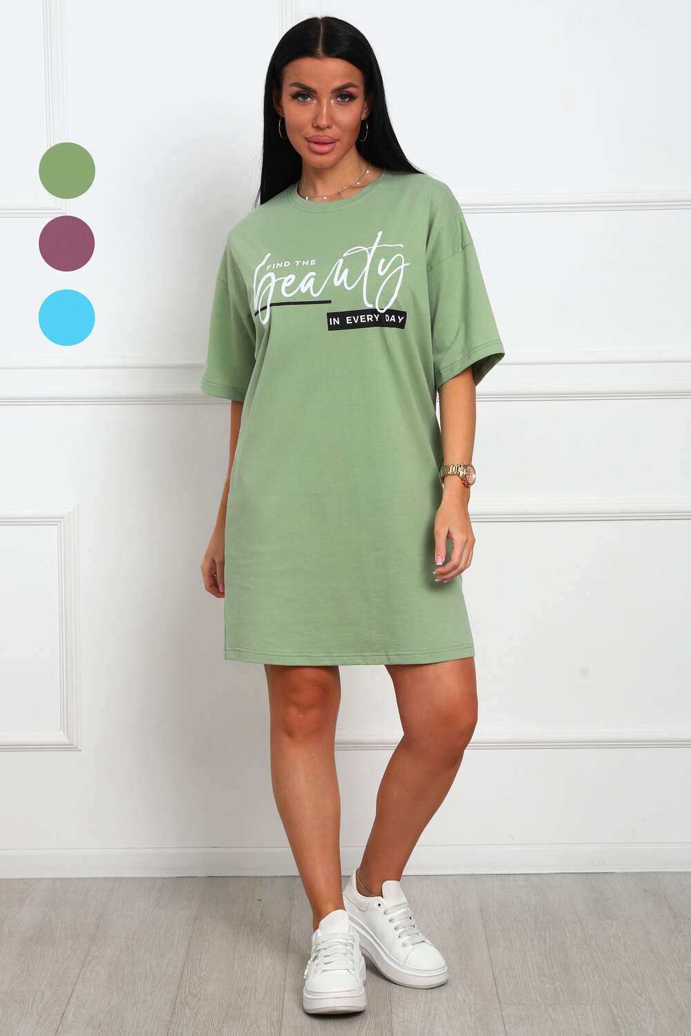 29520 туника женская - оливковый