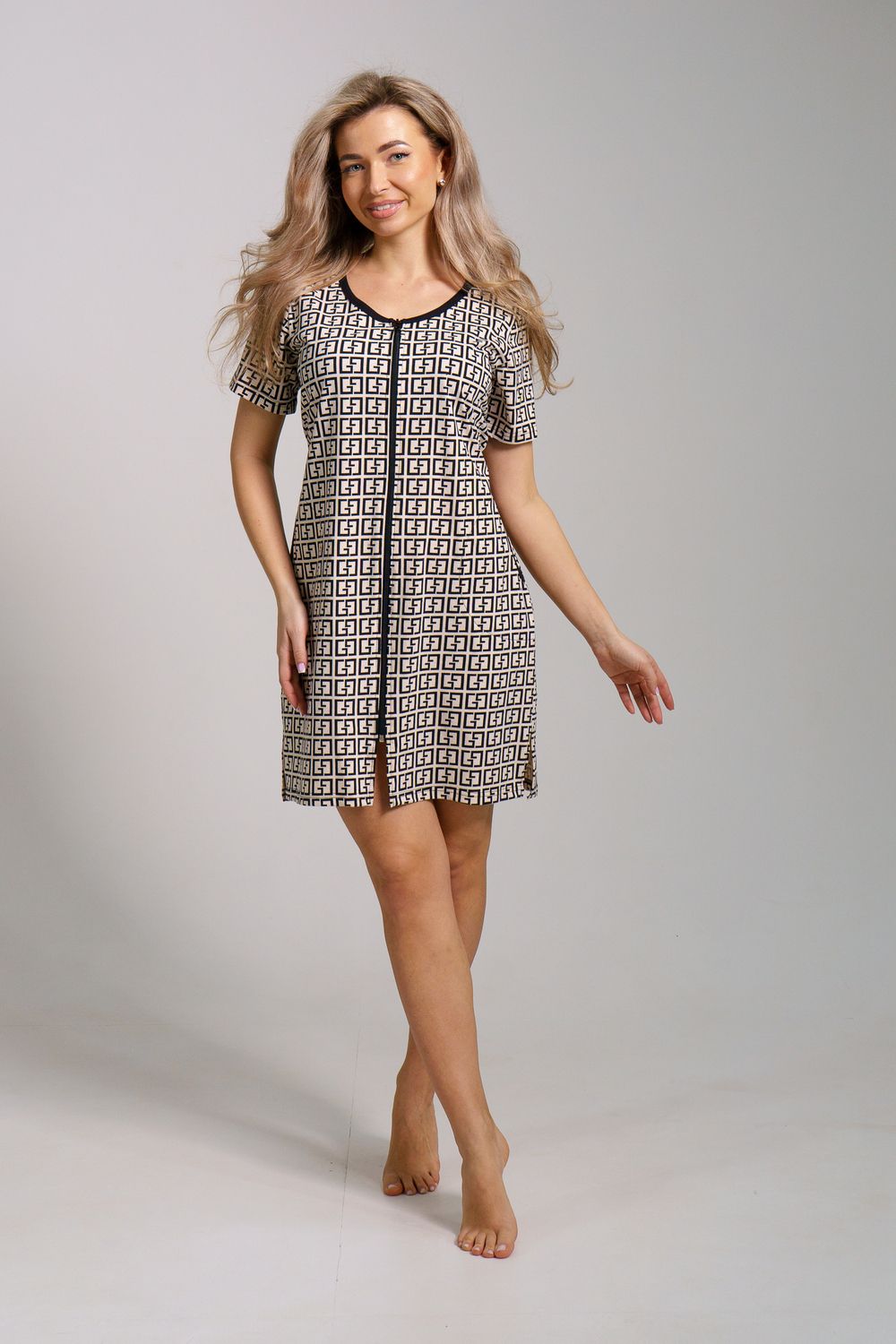 Халат 36934 - молочный