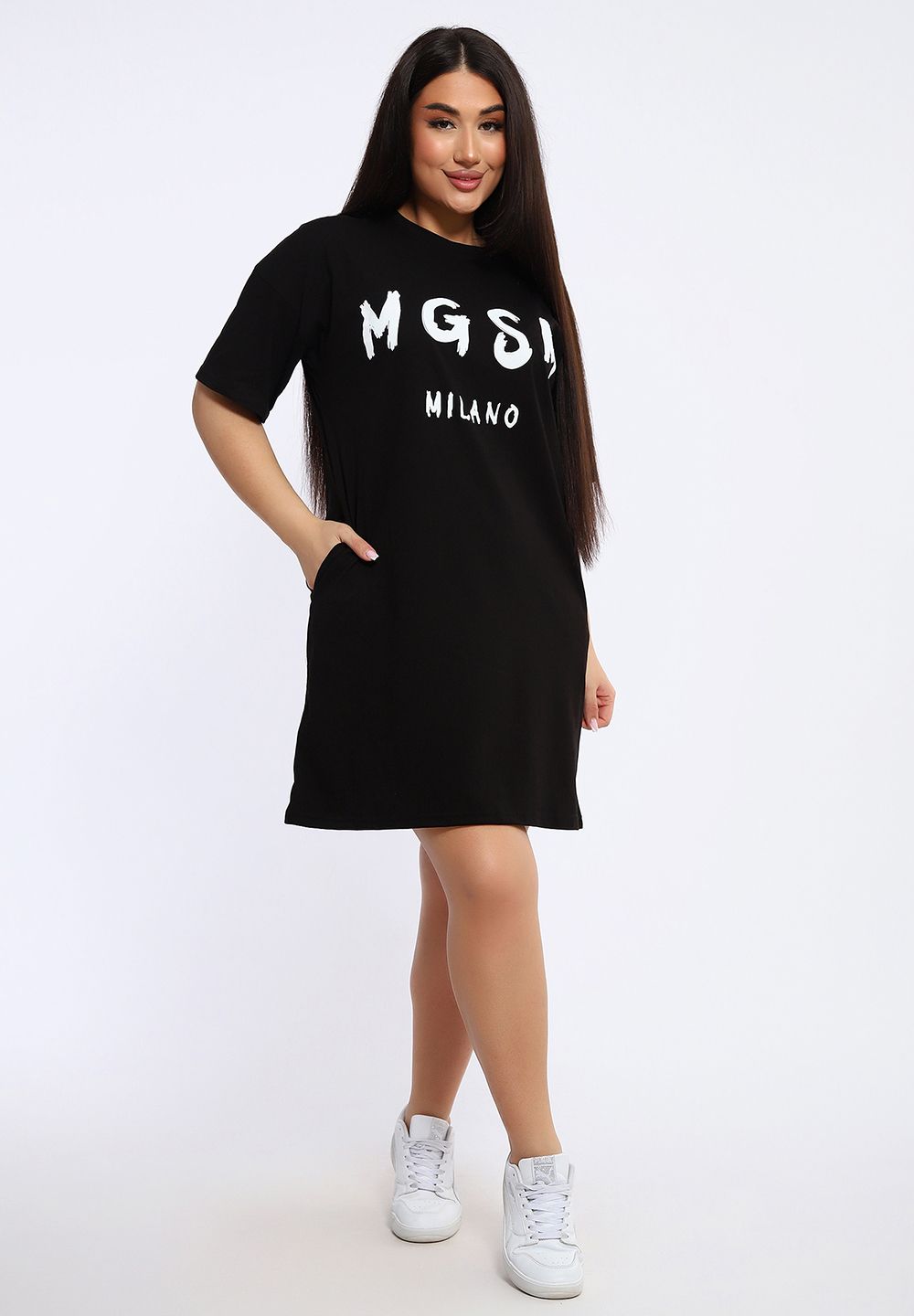 Туника с карманами - MILANO - 468 - черный