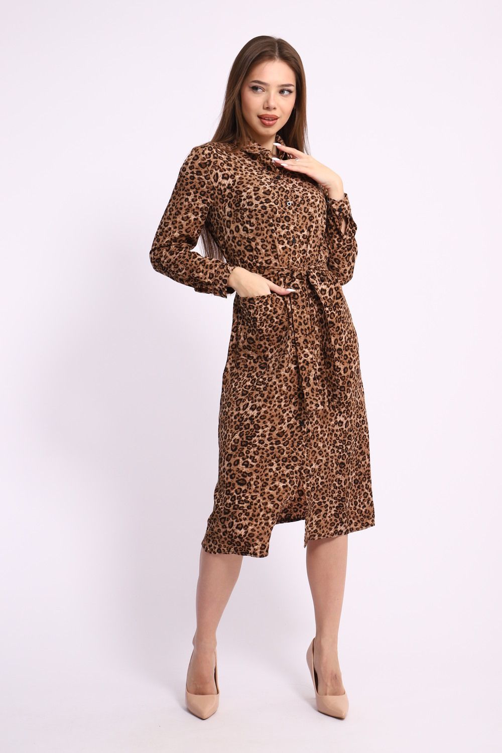 Женское платье 31910 - коричневый