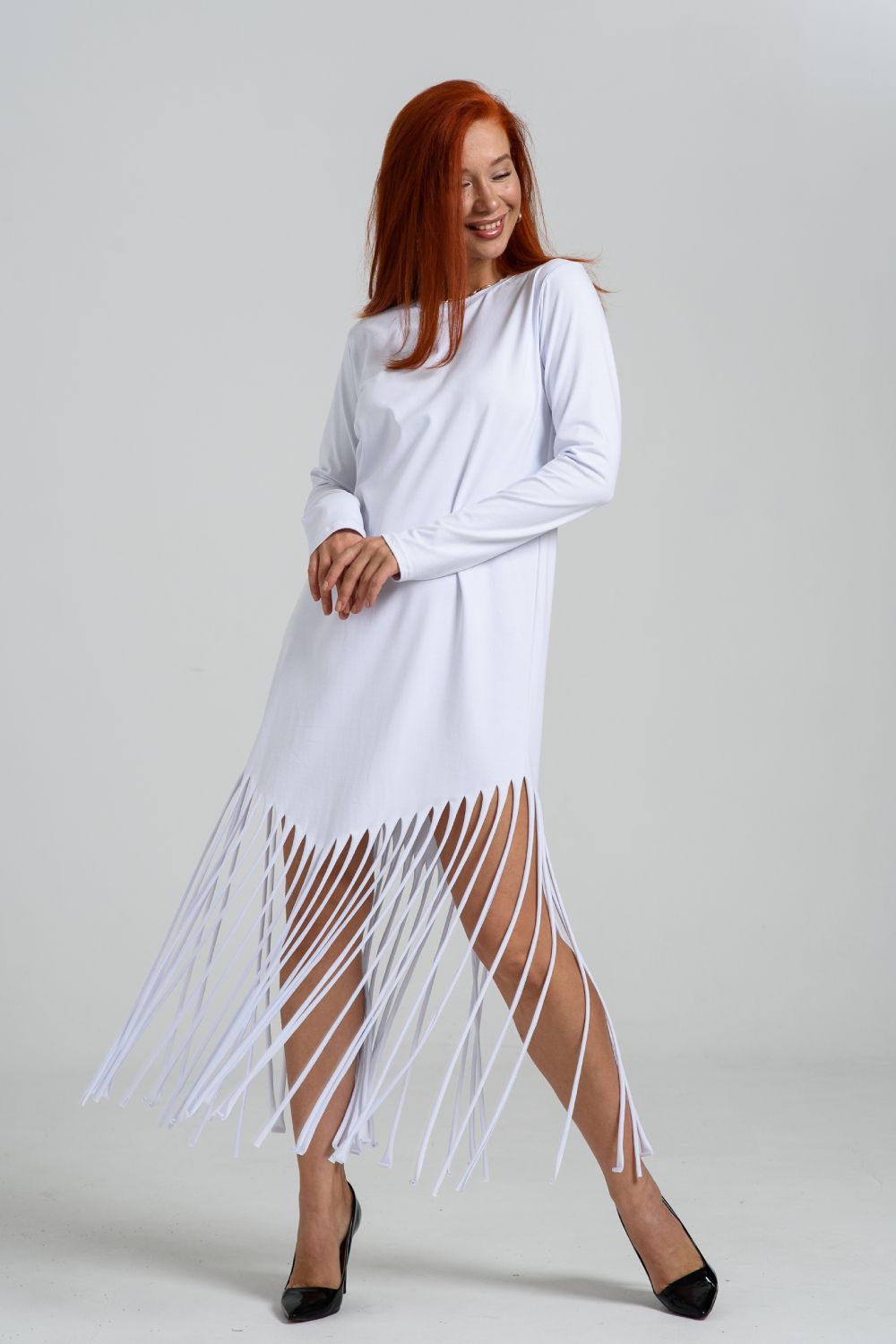 7471 Платье женское - белый