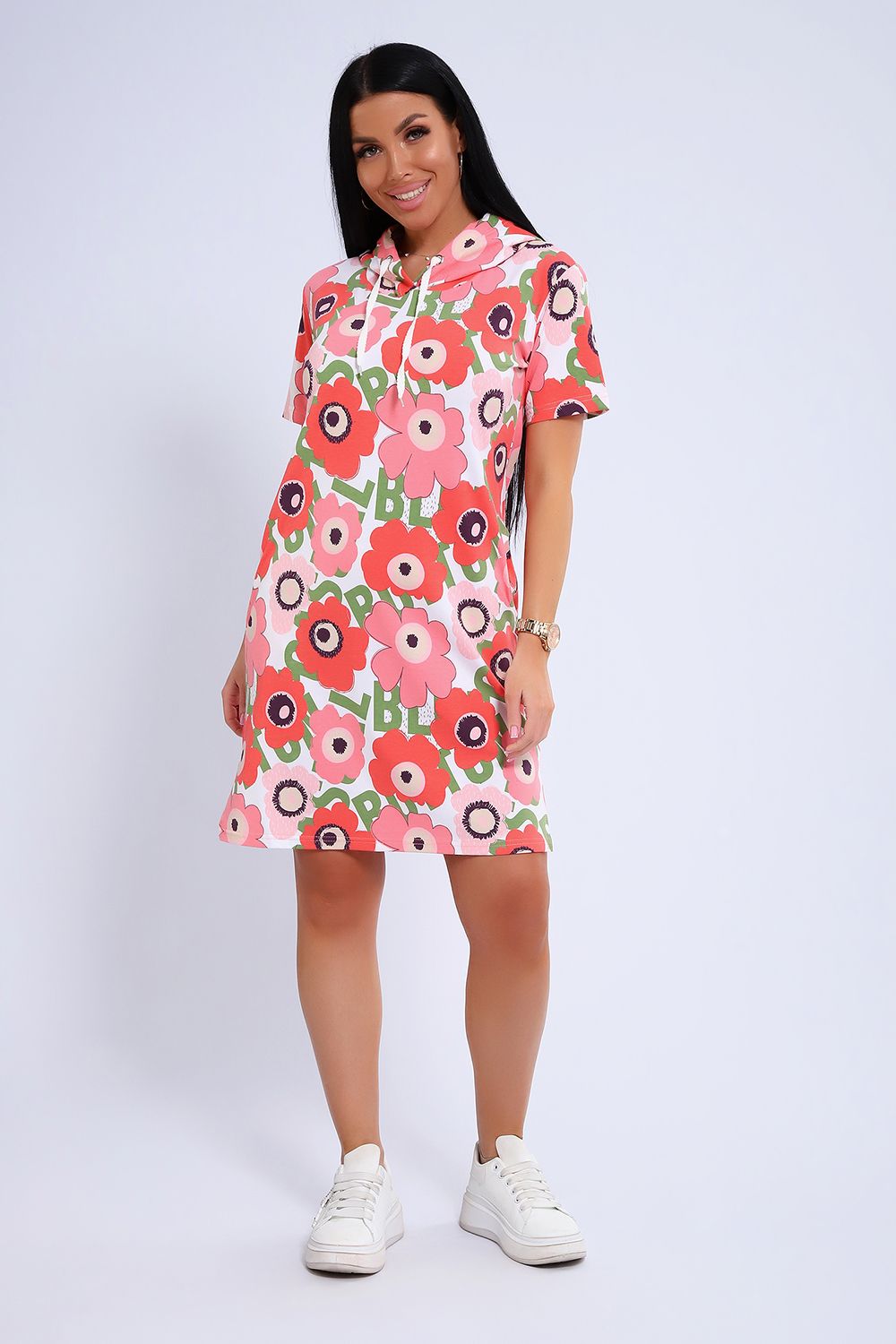 Платье ЕПЛ-1053 - оранжевый