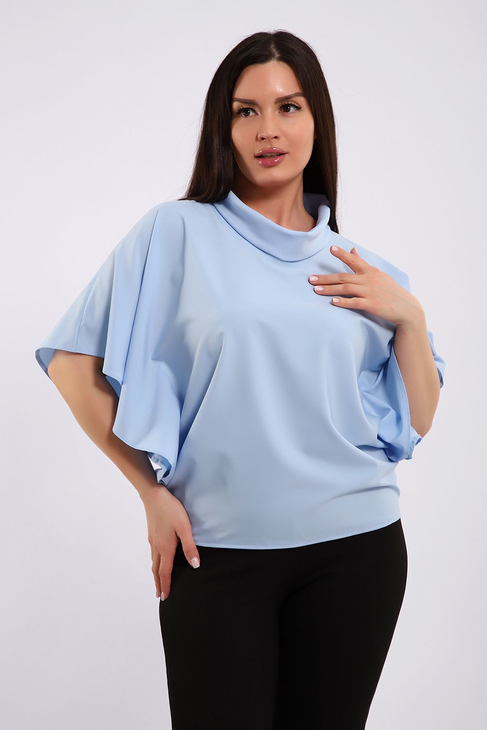 Блузка 32729 - голубой