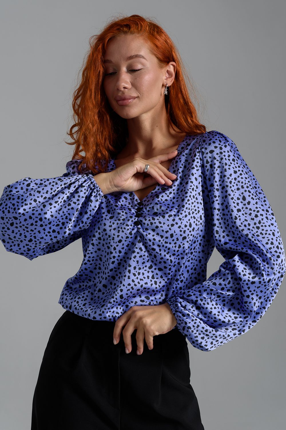 7436 туника женская - леопард на сирени