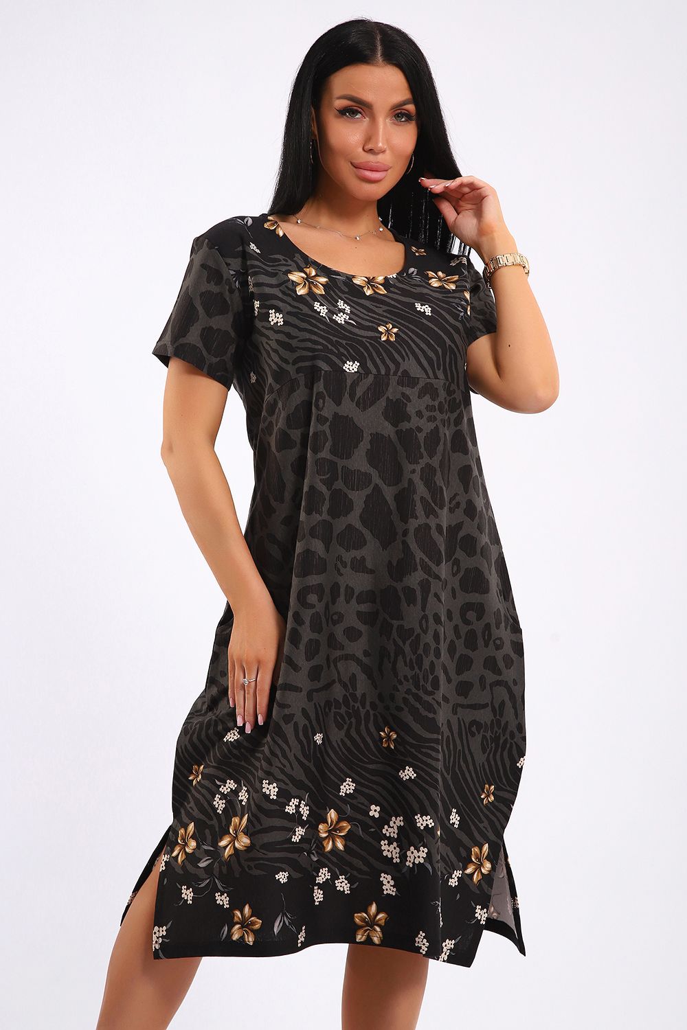 Платье ЕПЛ-1049 - графит