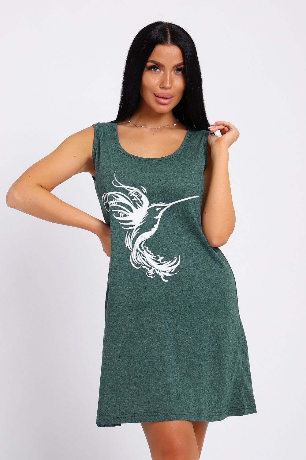 Туника 78590 - темно-зеленый