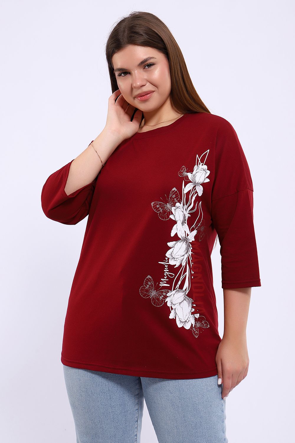 Туника 80045 - бордовый