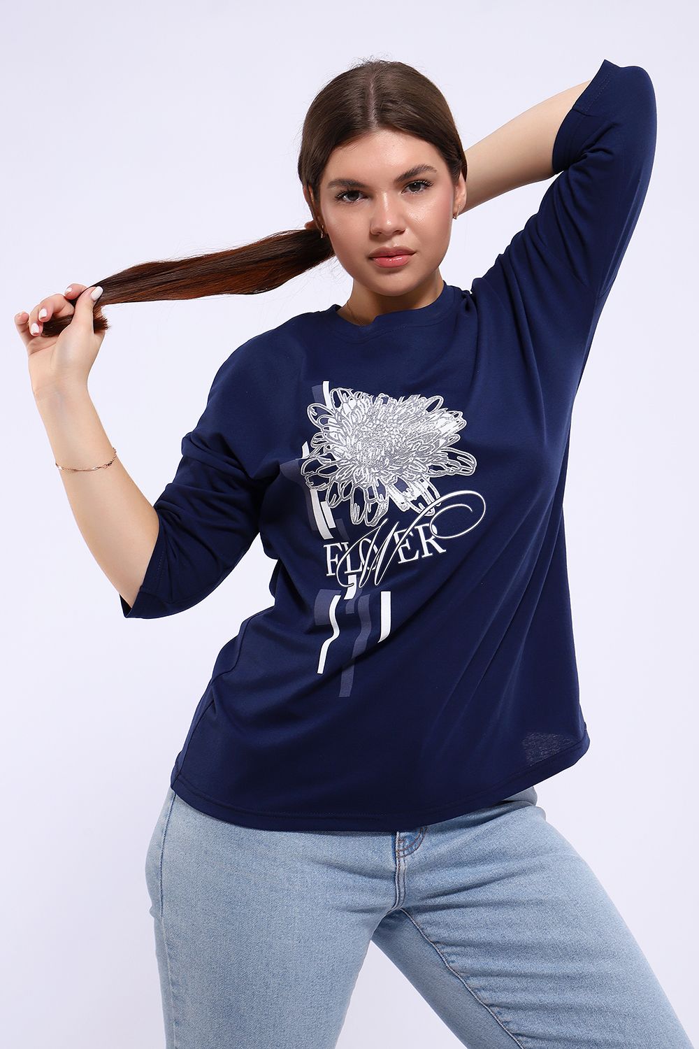 Туника 80044 - темно-синий