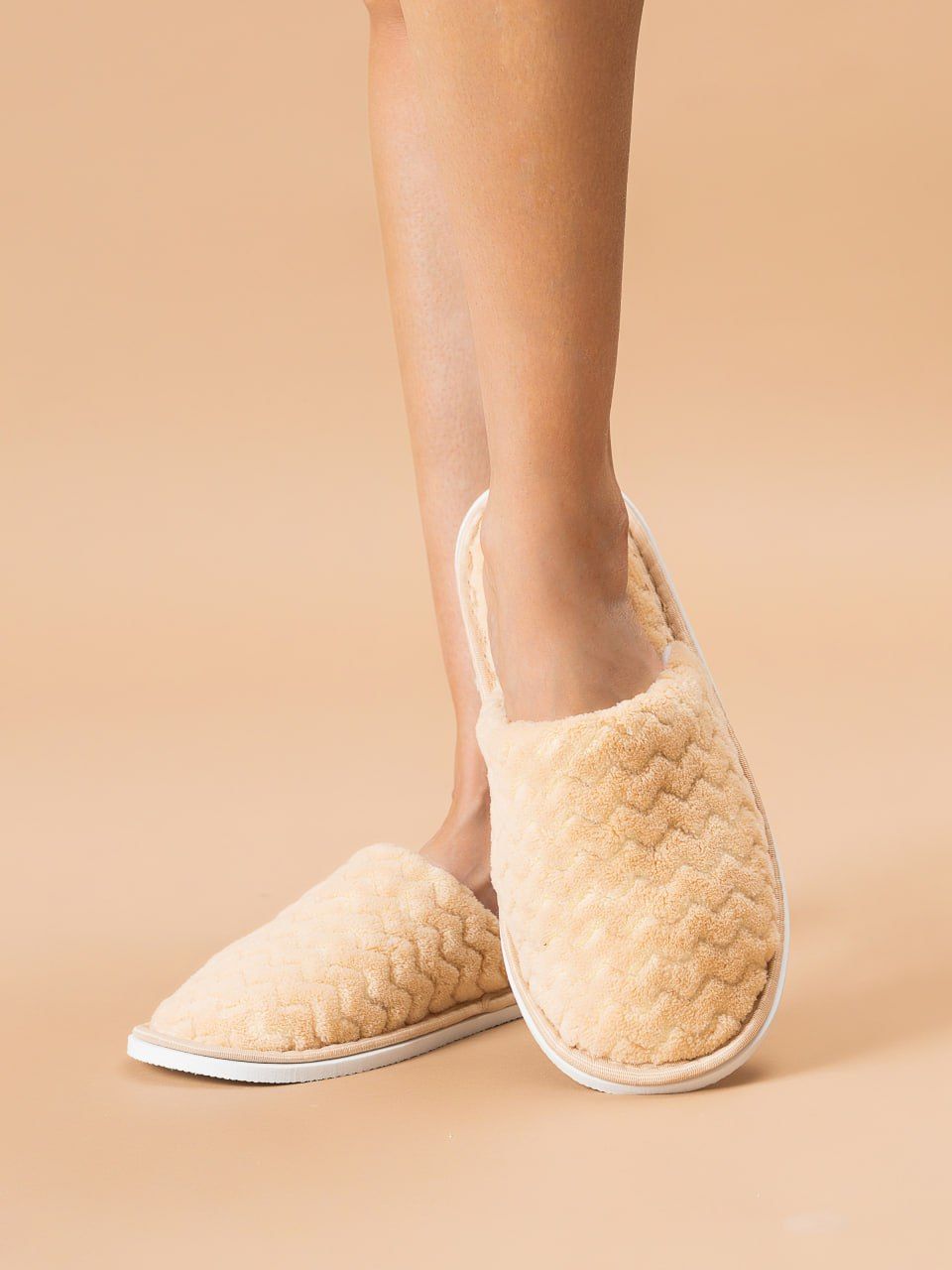 Тапочки домашние С-6ЖВТ-МР - зигзаг/ириска