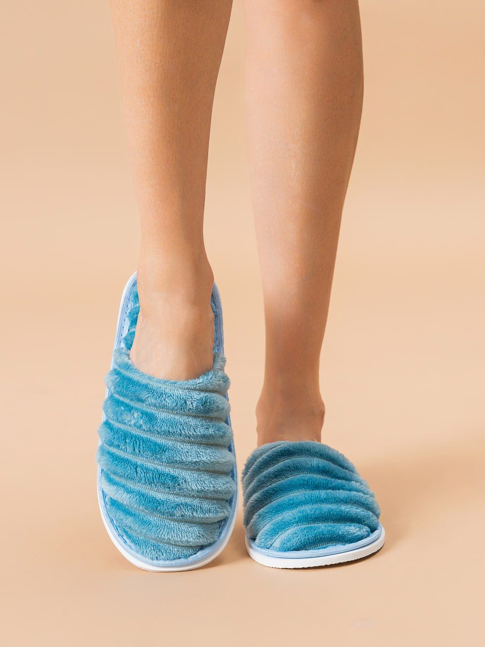 Тапочки домашние С-6ЖВТ-МР - 3Dкубики/волна/бирюзовый