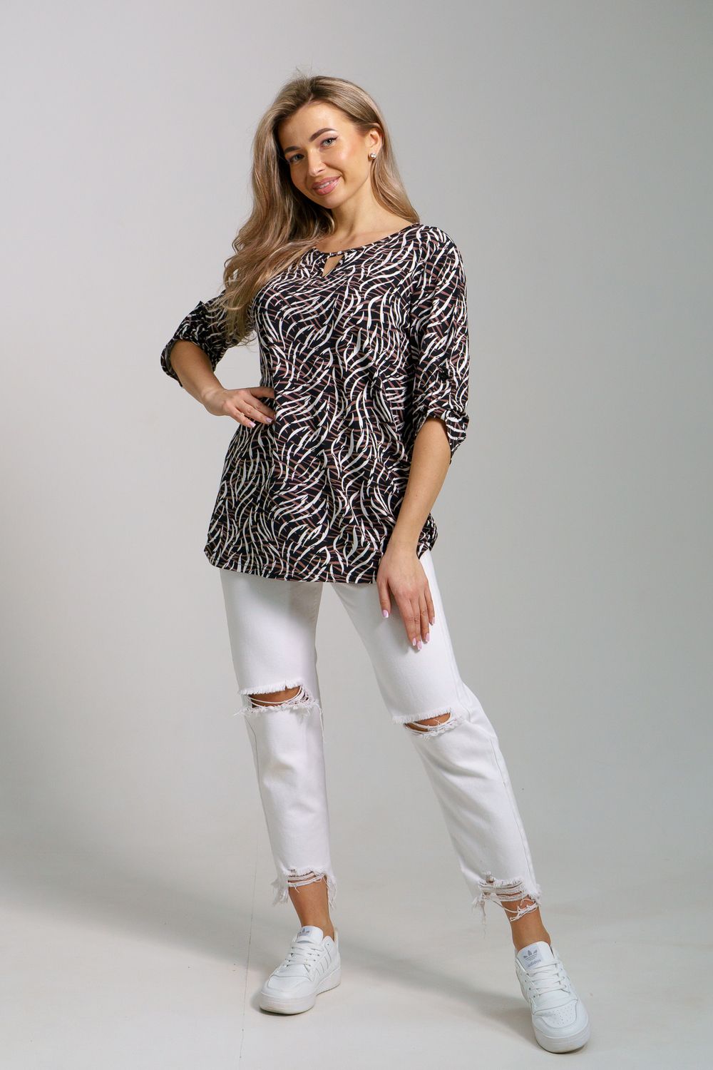 Туника 36942 - коричневый