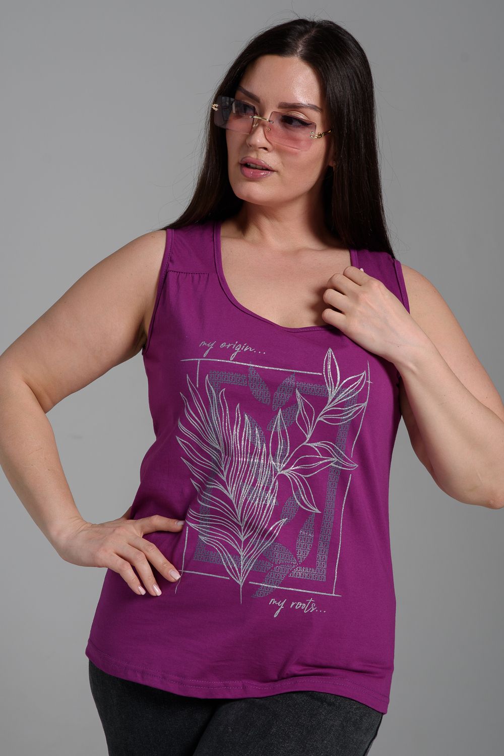 Футболка женская 8419 - фиолетовый