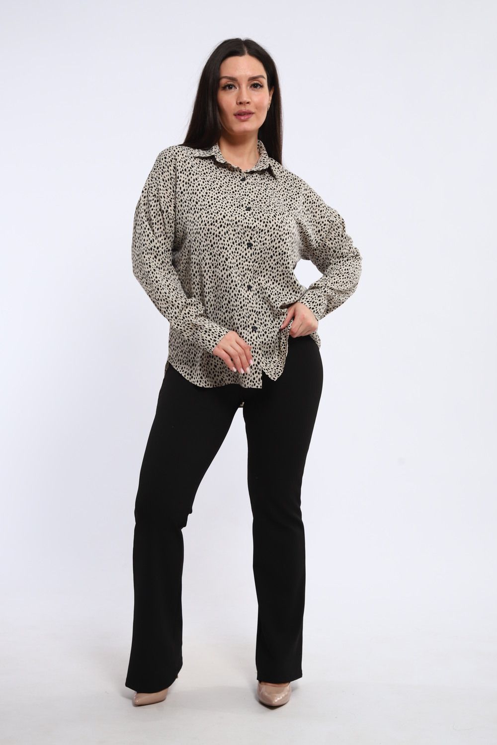 Женская рубашка 31946 - бежевый