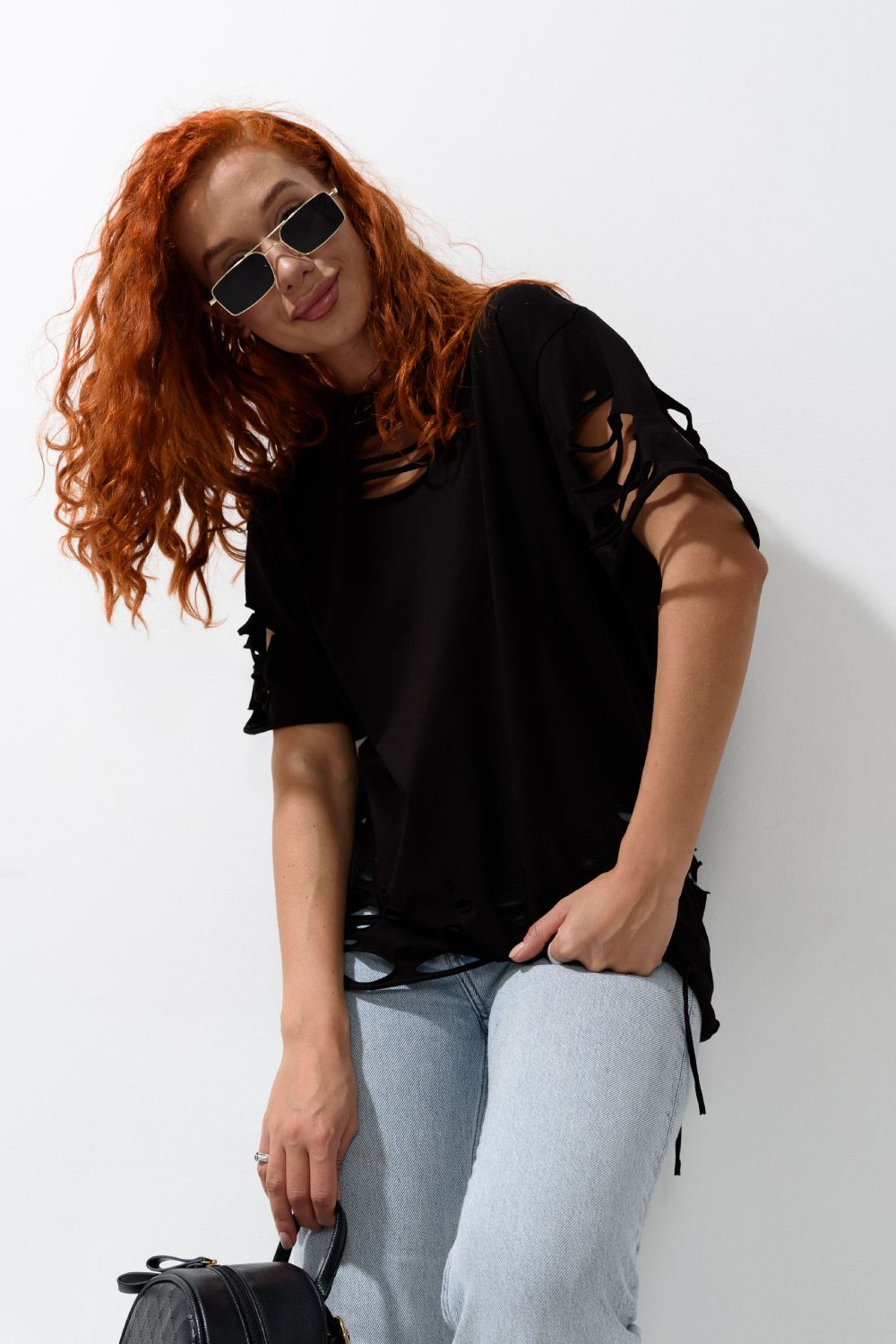 7475 Футболка женская - черный