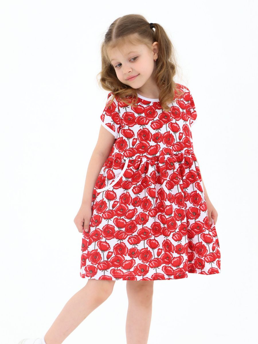 Платье Киска с карманами 33066 маки - маки