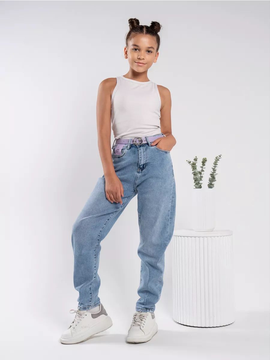 Джинсы 60118 - голубой