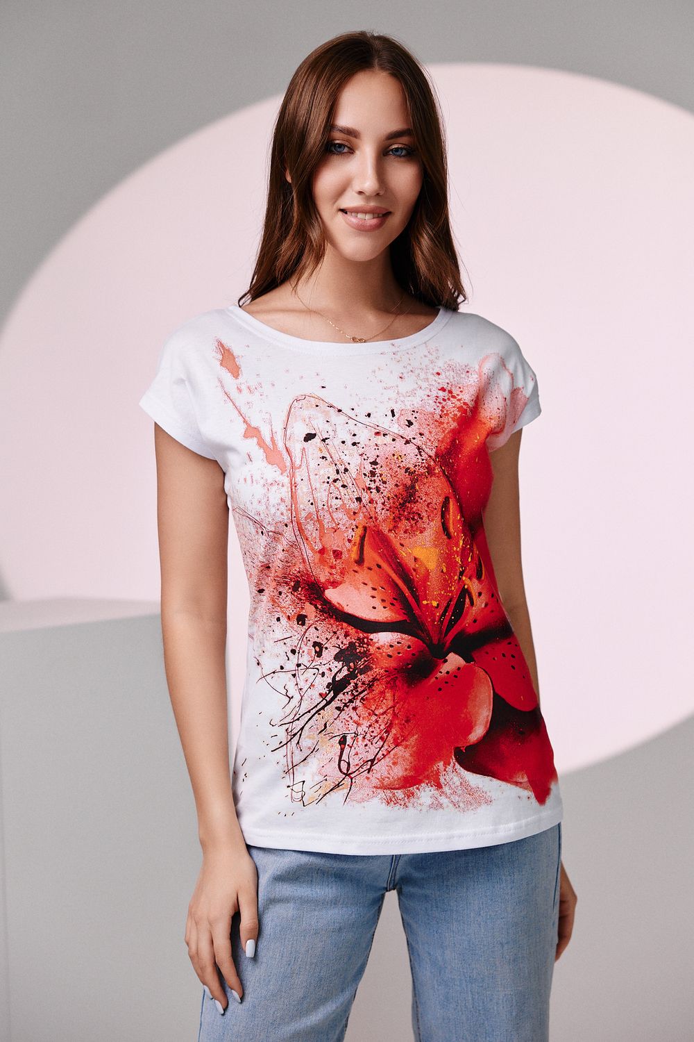 Футболка женская 7030/1 - цветок