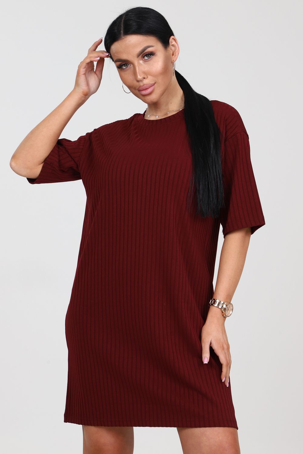 Платье 26008 - бордовый