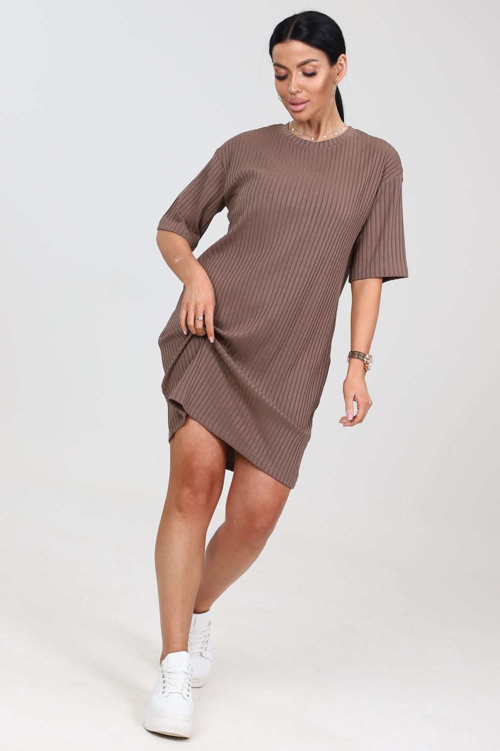 Платье 26008 - коричневый